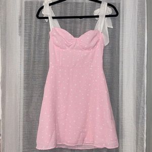 Lucy in the sky polka dot mini dress